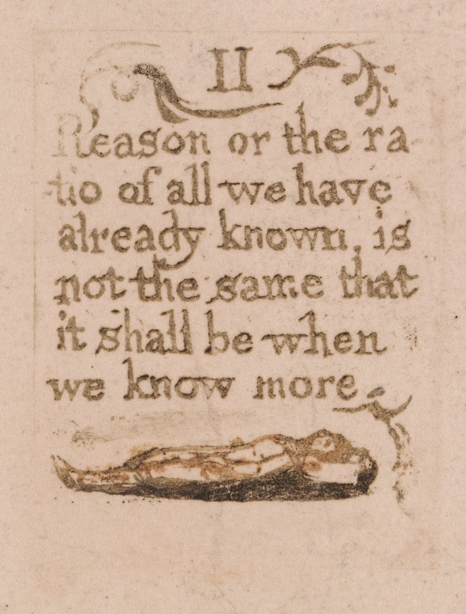 Der er ingen naturlig religion, plade 11, II årsag eller forholdet. . . . (Bentley b4) af William Blake