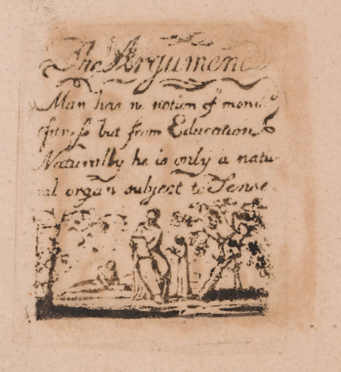 Der er ingen naturlig religion, plade 2, argumentet. . . . (Bentley a3) af William Blake