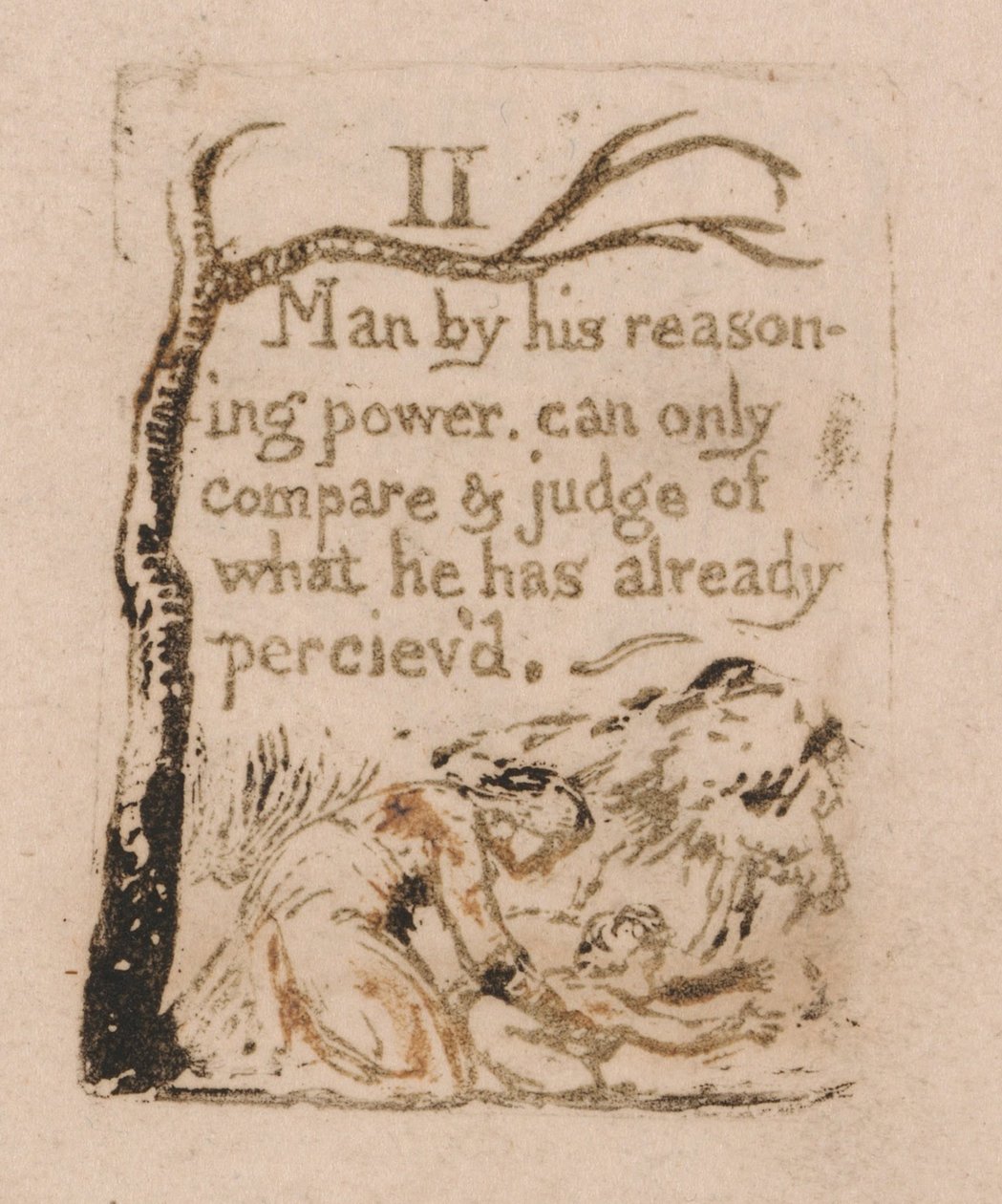 Der er ingen naturlig religion, plade 4, II mennesket ved hans ræsonnementskraft. . . . (Bentley a5) af William Blake