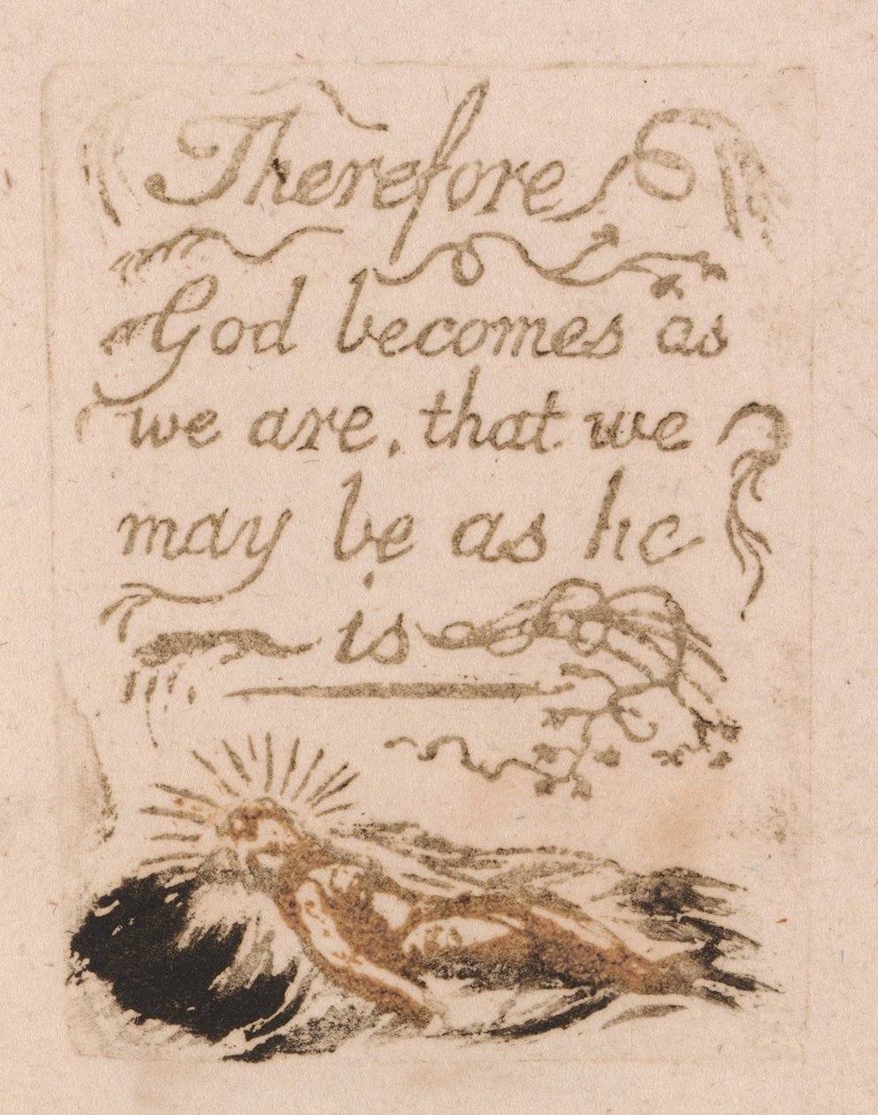 Der er ingen naturlig religion, plade 9, derfor bliver Gud. . . . (Bentley b12) af William Blake