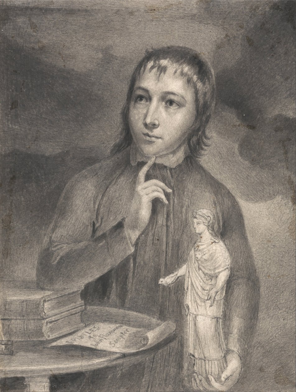 Thomas Alphonso Hayley, halvlængde tegning af William Blake