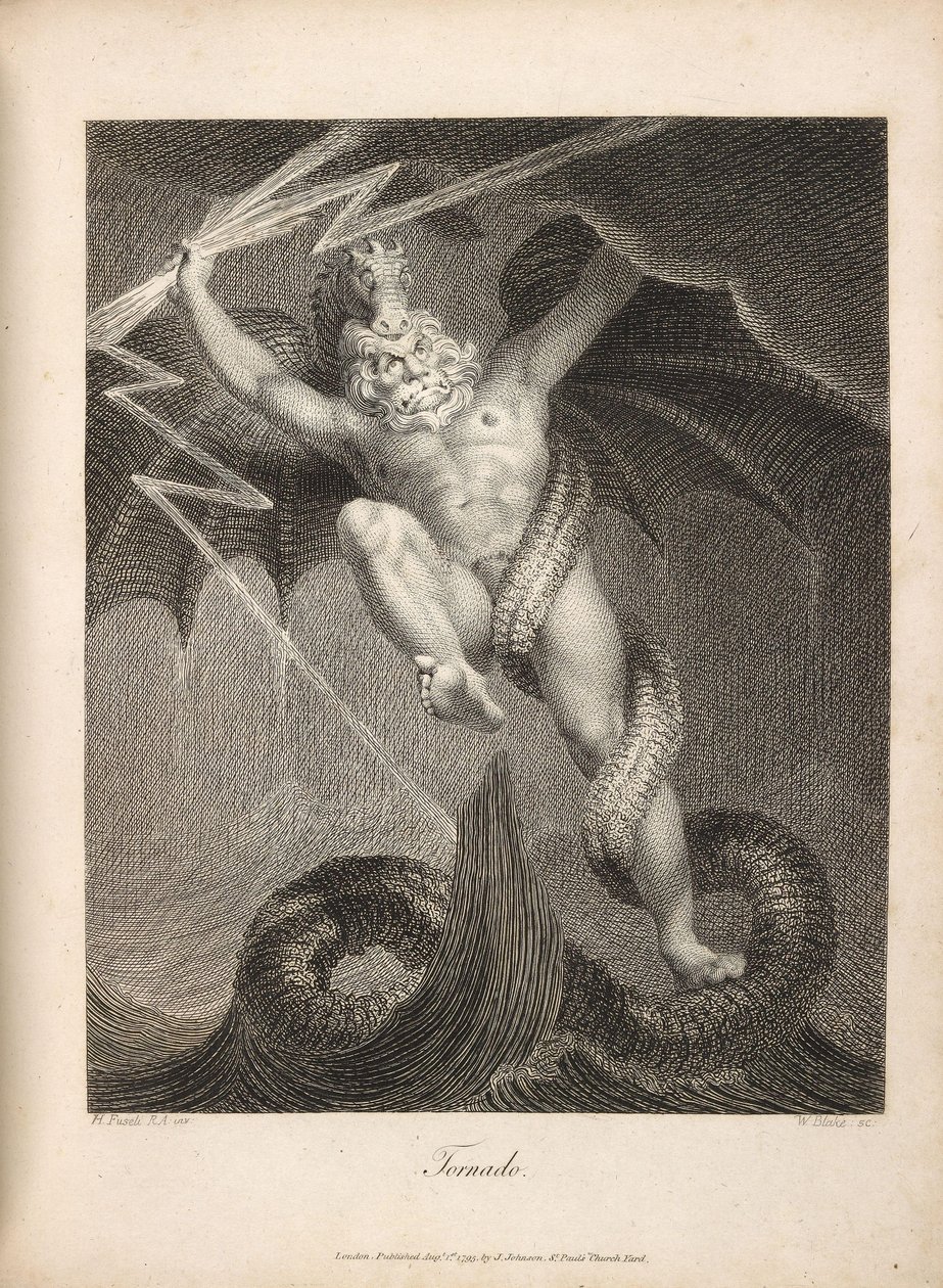 Tornado Fuseli og Blake af William Blake