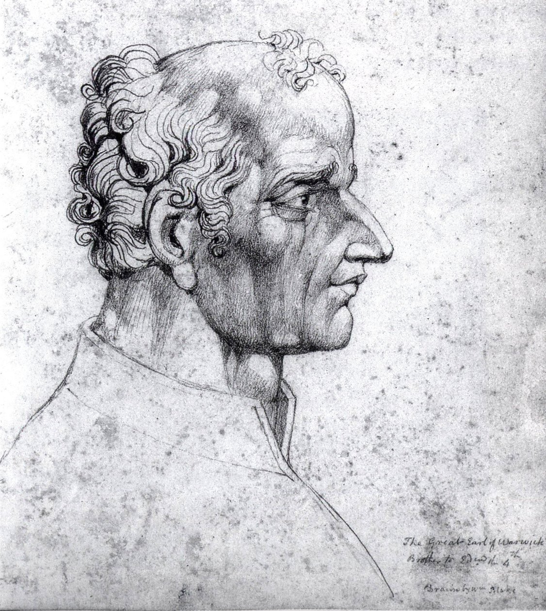 Visionær leder af The Great Earl of Warwick Richard Neville af William Blake