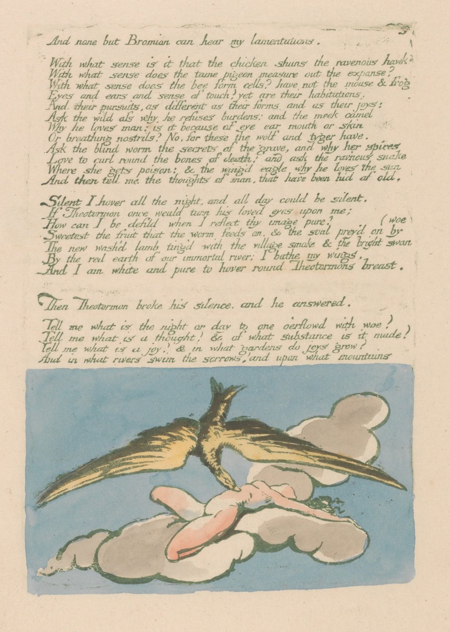 Visioner af Albions døtre, plade 6, og ingen andre end Bromian. . . . af William Blake