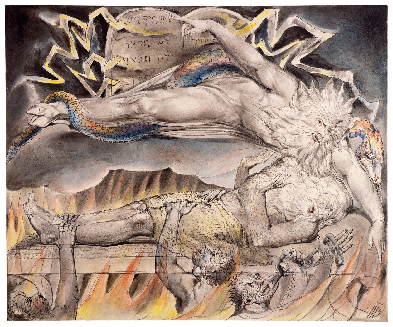 Akvarel illustration af William Blake af William Blake