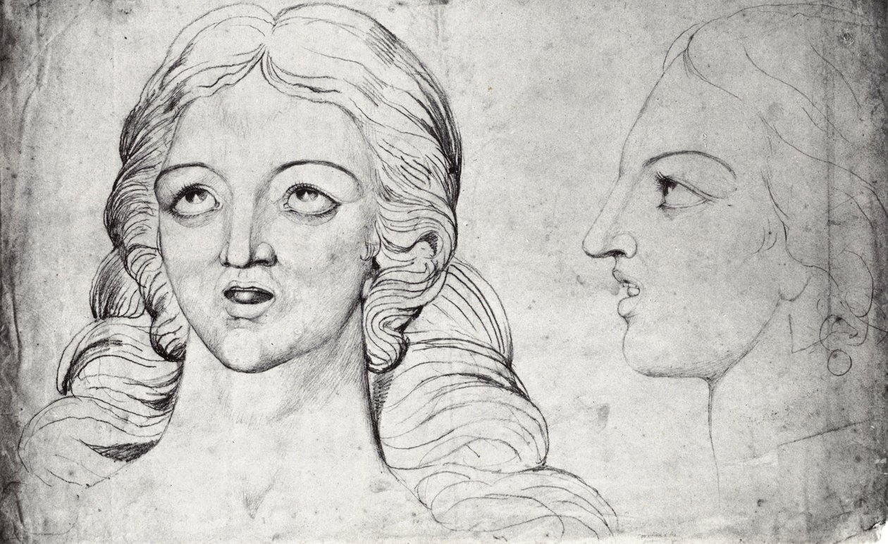 William Blake, visionær chef for Corinna The Theban c 1820 af William Blake