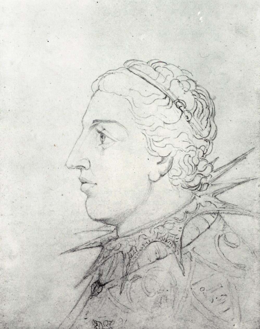 William Blake, visionær chef for Edward VI med en pigget krave af William Blake