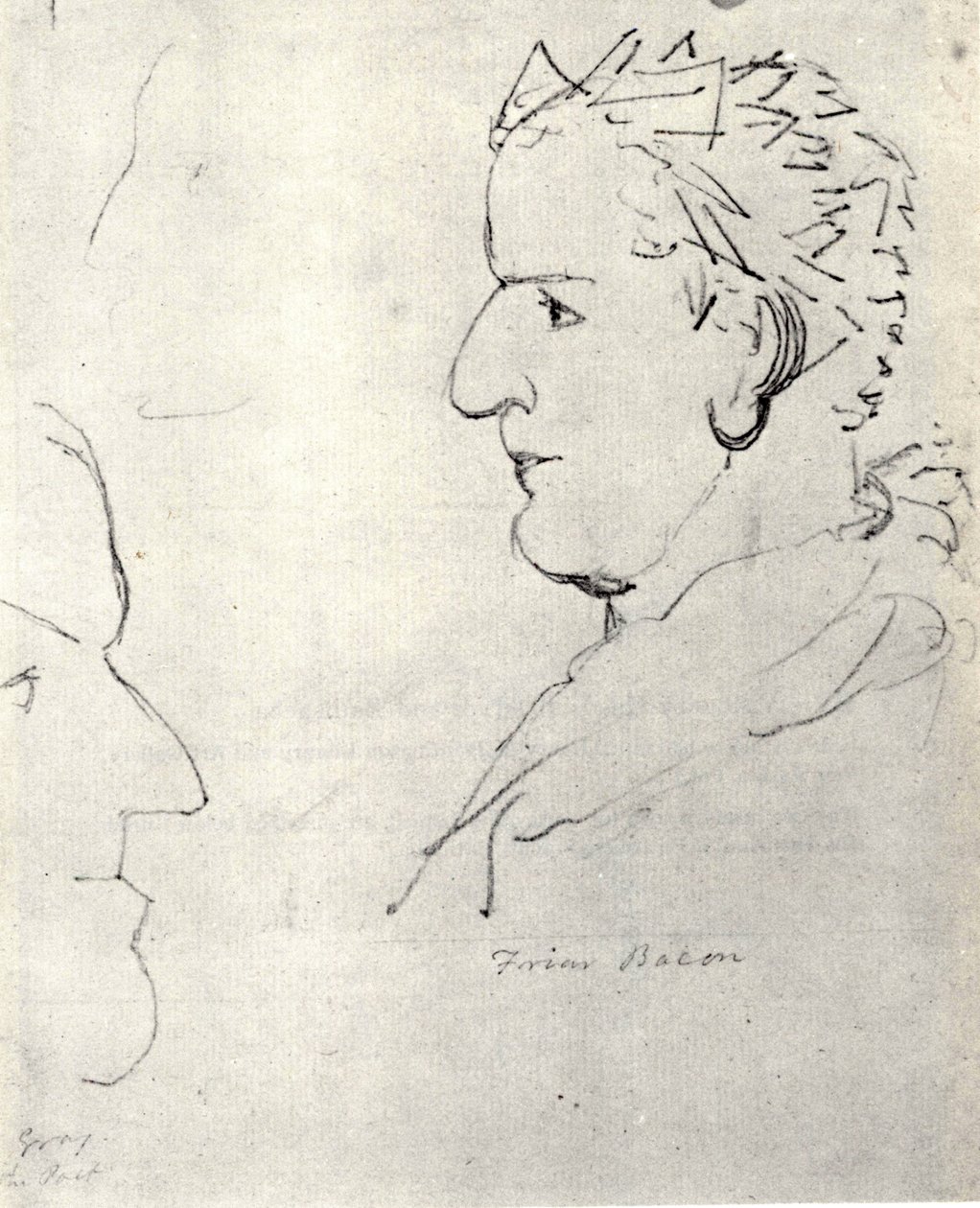 William Blake, visionære hoveder for Friar Roger Bacon og Poet Grey af William Blake