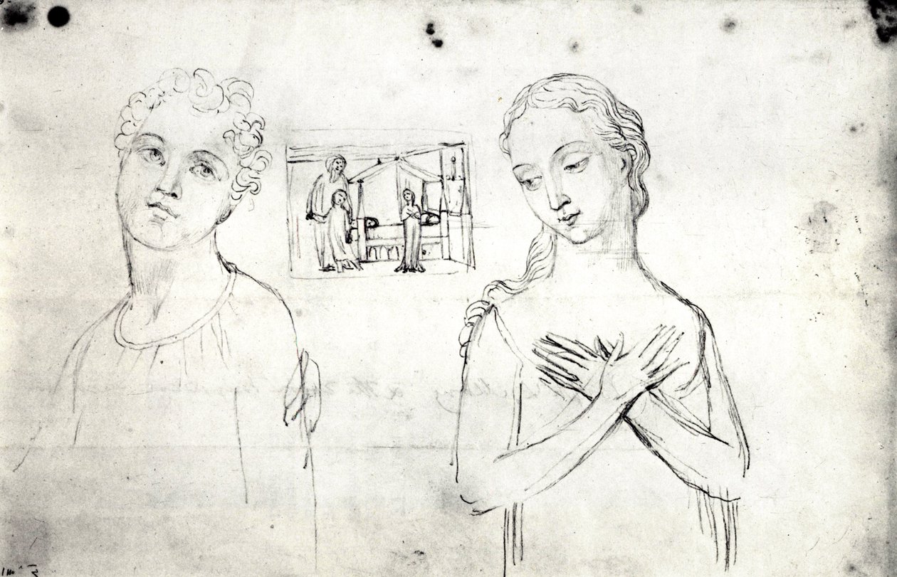William Blake, visionære hoveder for Joseph & Mary af William Blake