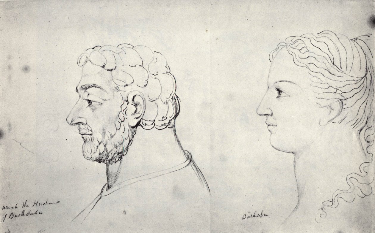 William Blake, visionære ledere i Uriah og Bathsheba af William Blake