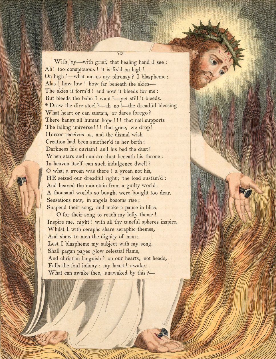 William Blake illustration til natte tanker plade 73 af William Blake