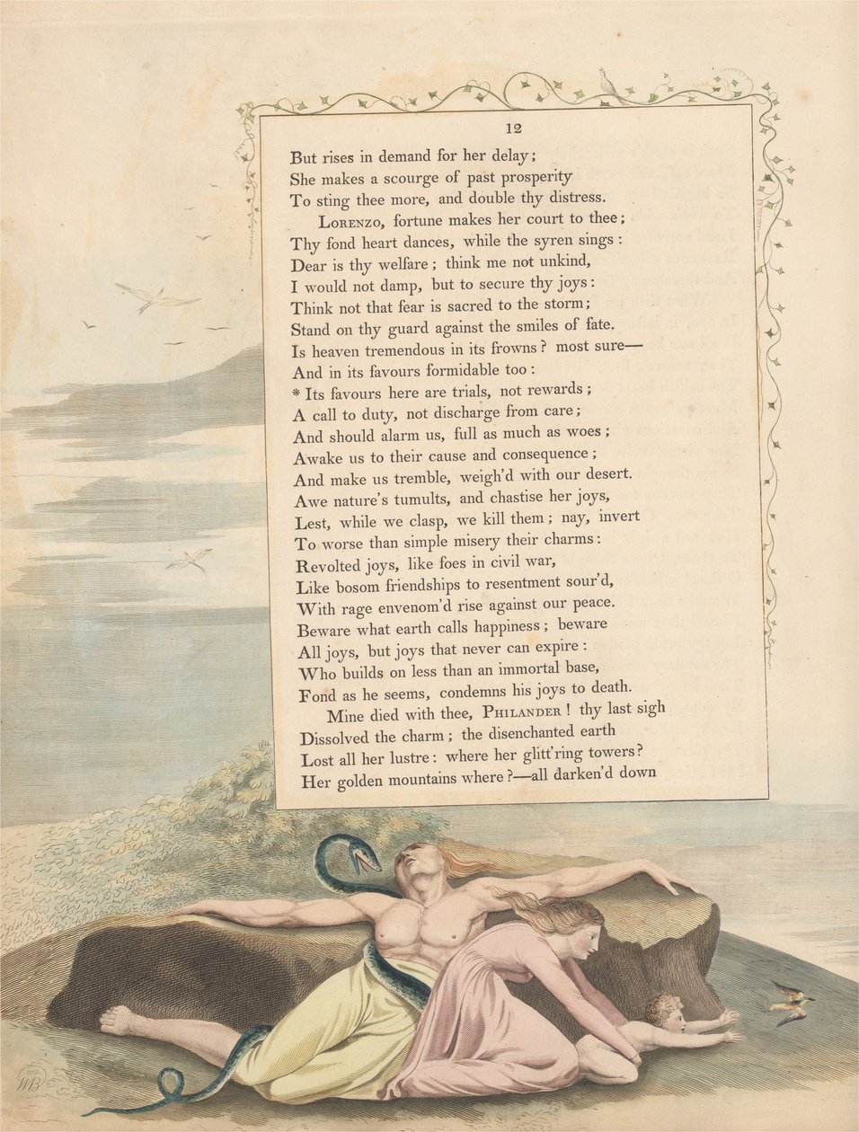 Youngs Night Tanker, Side 12, dens favoritter her er forsøg, ikke belønninger af William Blake