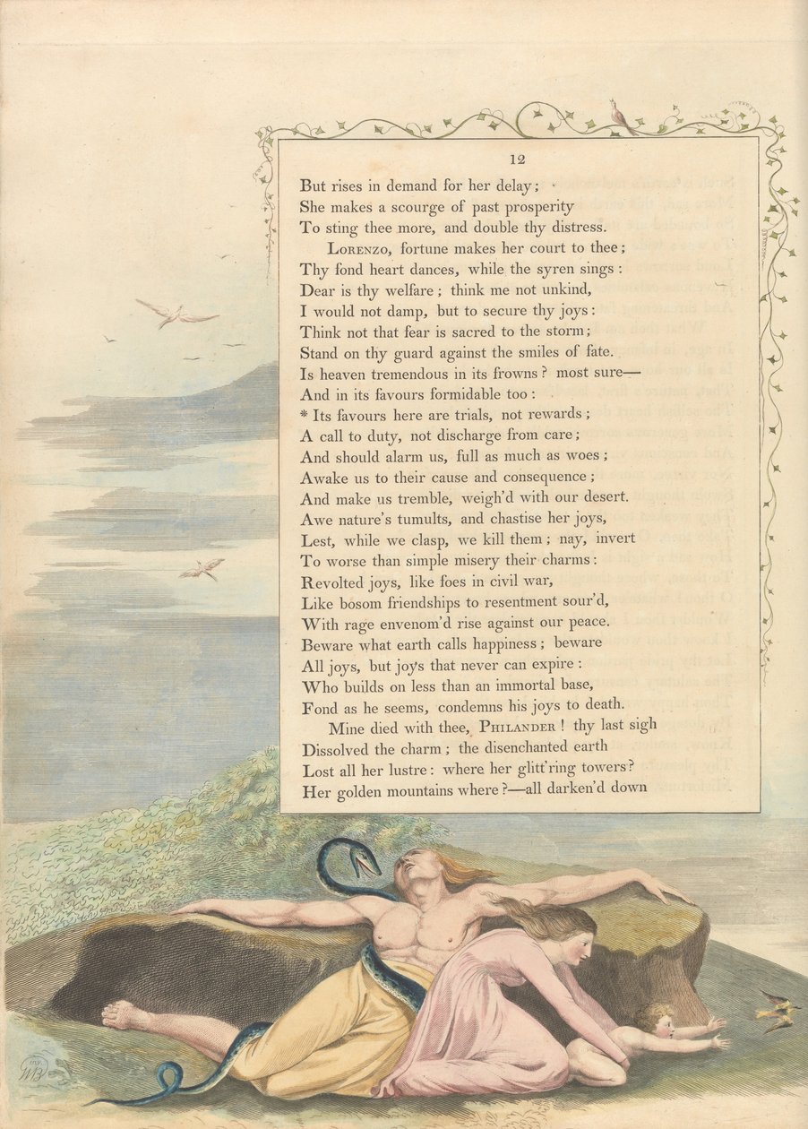 Youngs Night Tanker, Side 12, Dens favoritter her er prøvelser, ikke belønninger af William Blake
