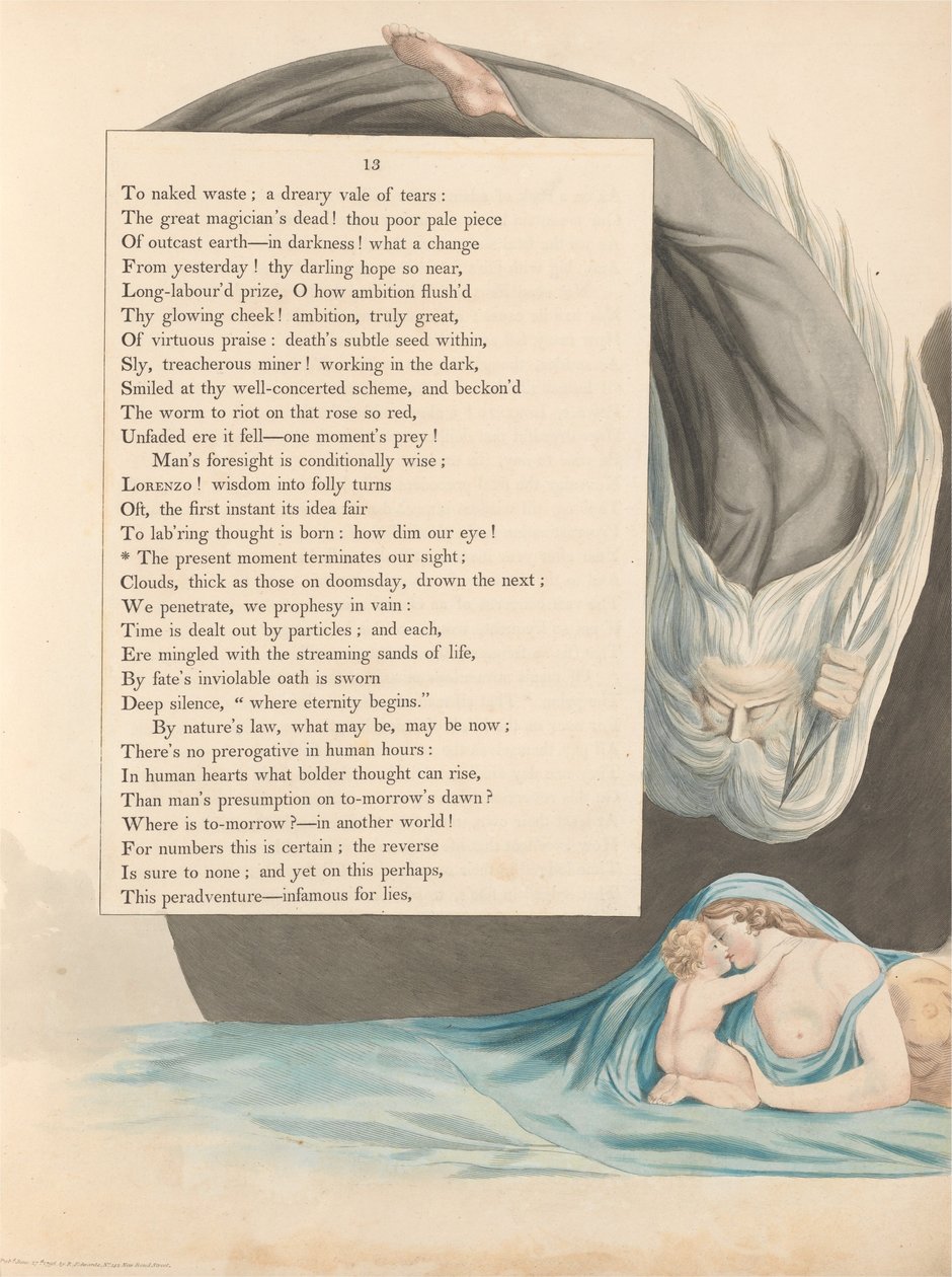 Youngs Night Tanker, Side 13, Det nuværende øjeblik afslutter vores syn af William Blake