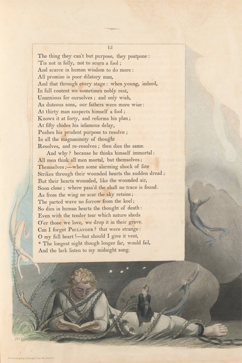 Youngs Night Tanker, Side 15, Den længste Night Selvom Longer Far, ville mislykkes af William Blake