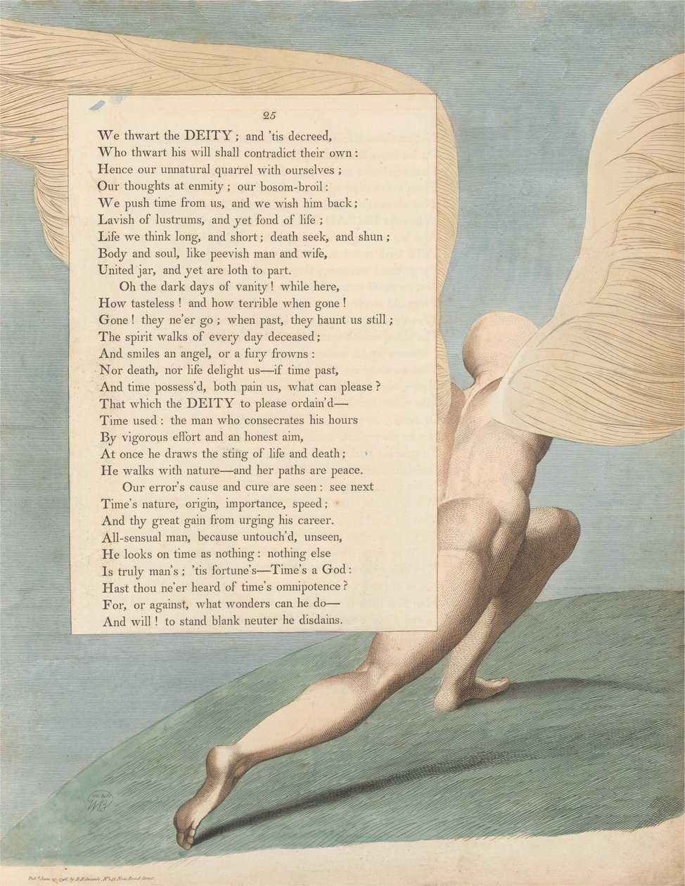 Youngs Night Tanker, side 25, se ham, når forbi; Hvad ses så af William Blake