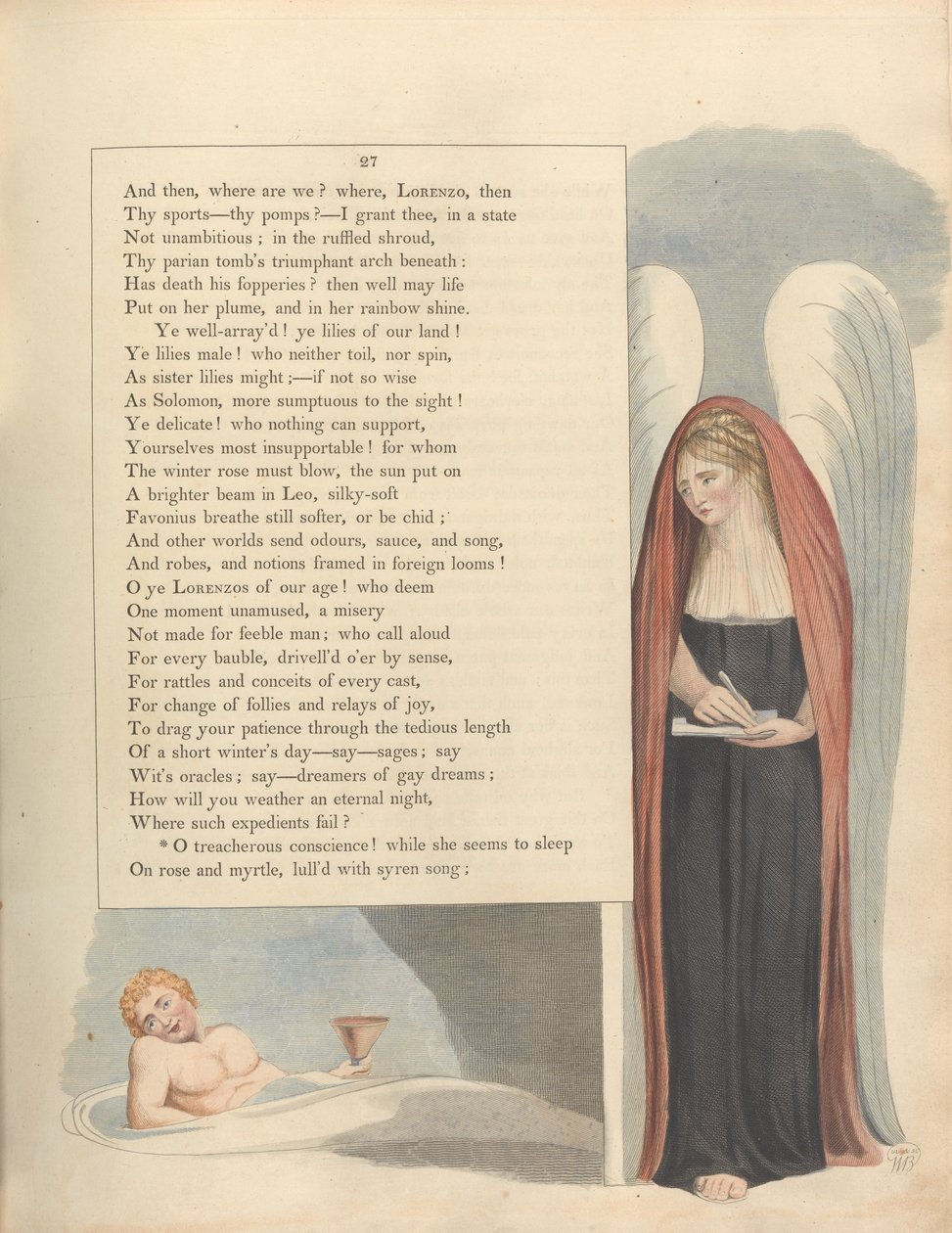 Unge natttanker, side 27, om forræderisk samvittighed! af William Blake
