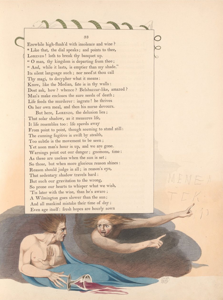 Youngs Night Tanker, Side 33, Sådan taler urskiven; og peger på dig af William Blake