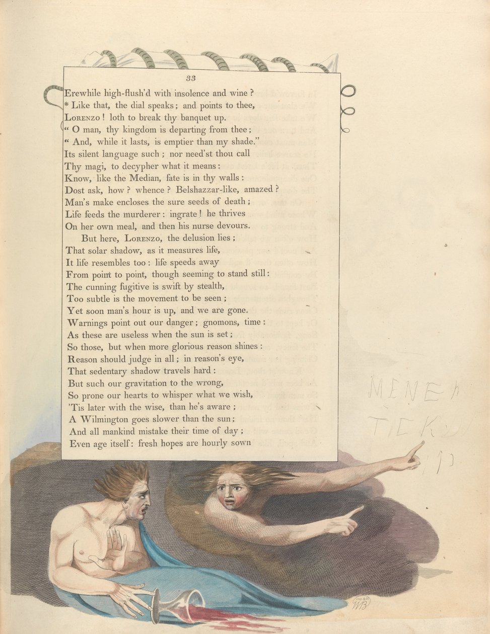 Youngs Night Tanker, Side 33, Sådan taler urskiven; og peger på dig af William Blake