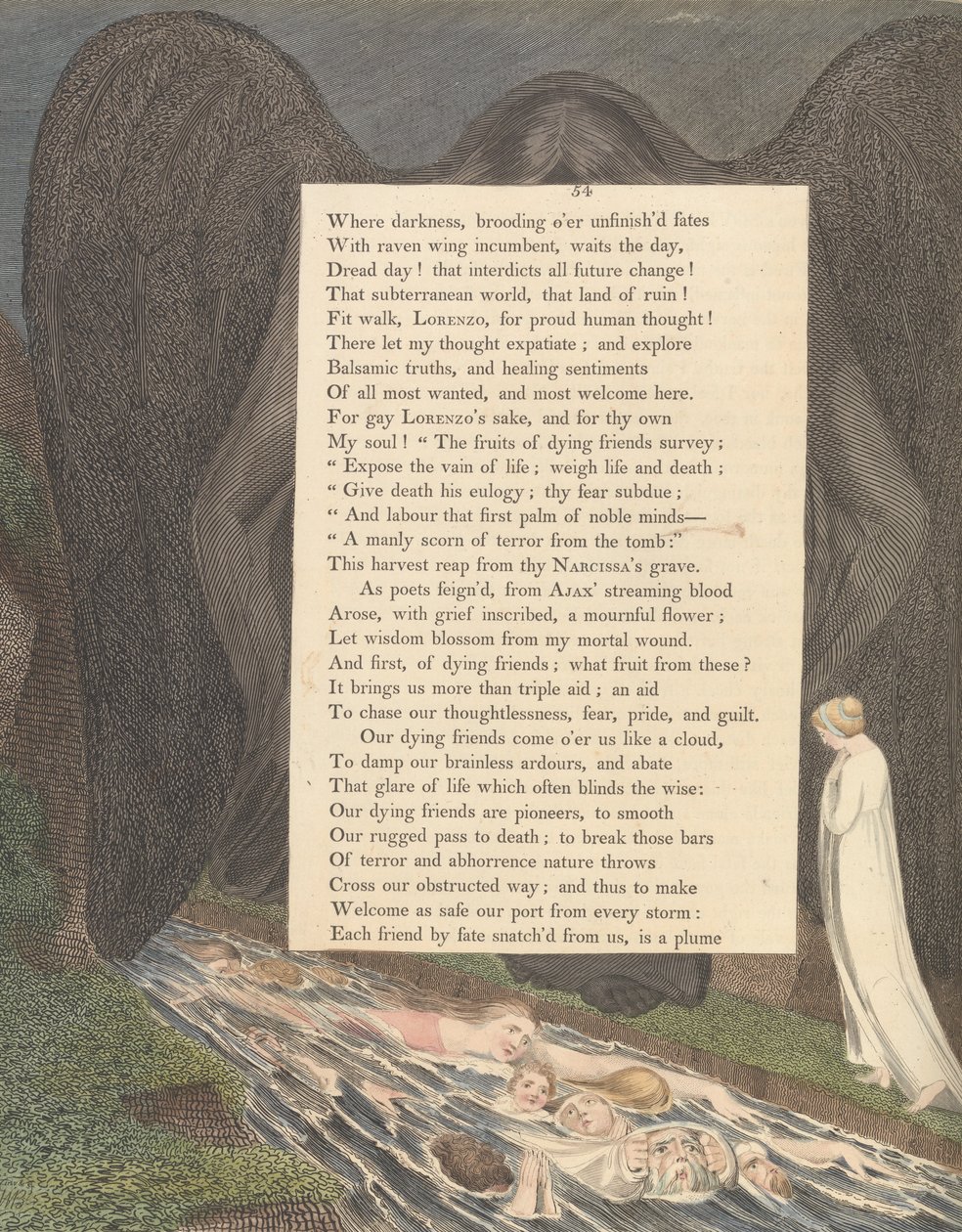 Youngs Night Tanker, Side 54, Dødens dal! den hushd cimmerian vale af William Blake