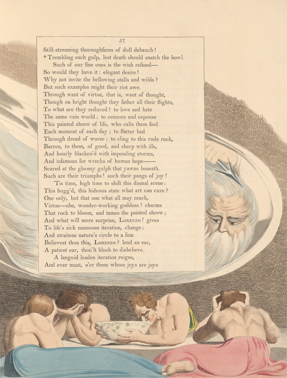 Youngs Night Tanker, Side 57, Skælvende af hver Gulp, Lest Death Should Snatch the Bowl af William Blake