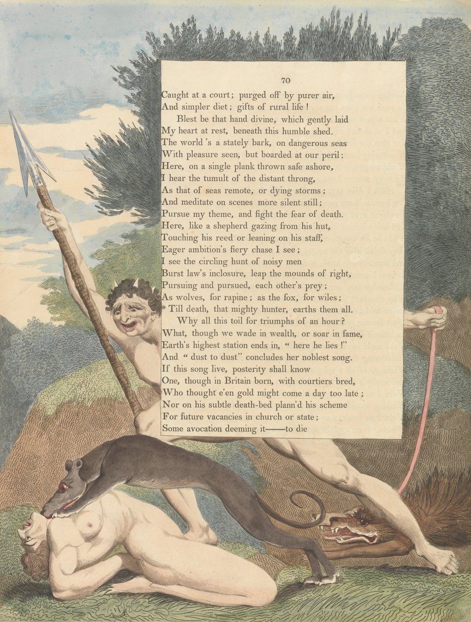 Young Night Tanker, Side 70, Til døden, den mægtige jæger, jordens dem alle af William Blake