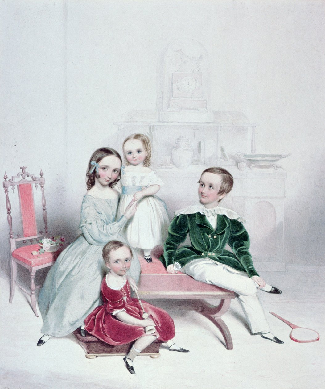 En gruppe børn, 1800-tallet; af William Henry James Boot