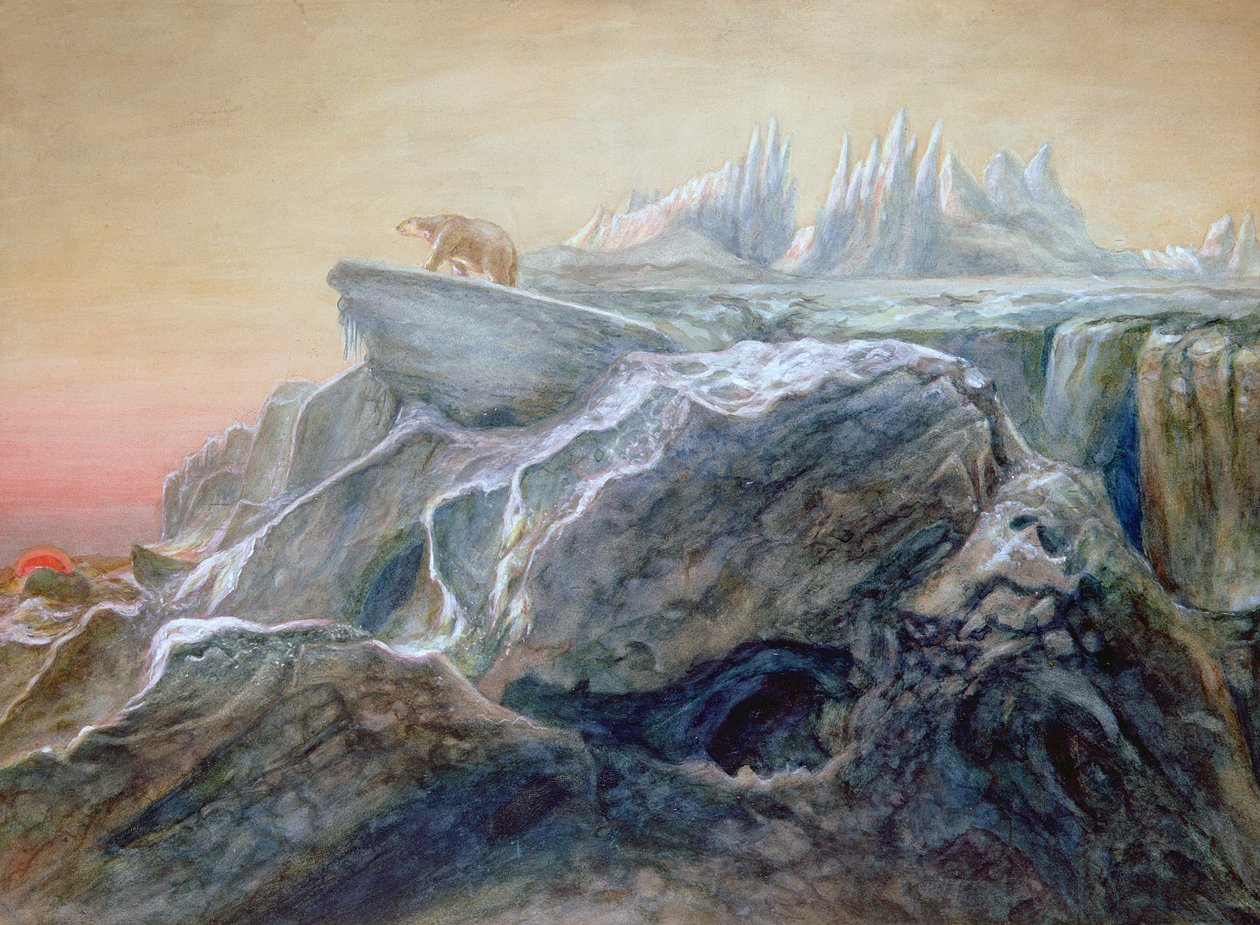 Isbjørn på et isbjerg af William Bradford