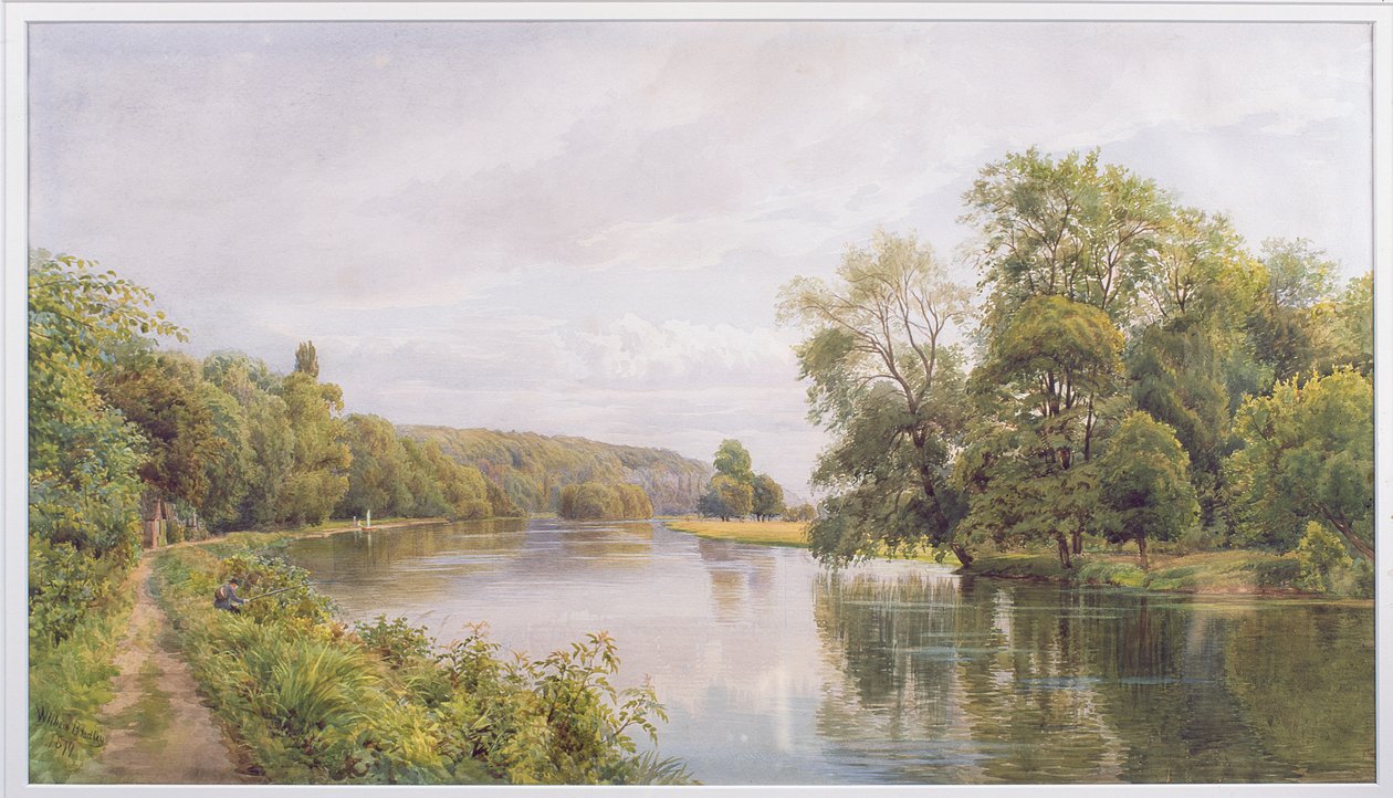 Thames, 1879 (wc på papir) af William Bradley