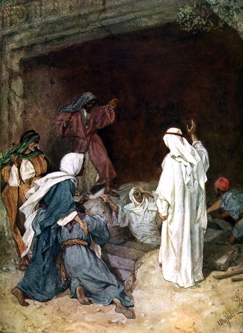 Jesus rejser Lazarus - Bibelen af William Brassey Hole