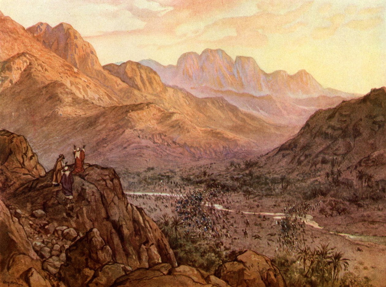 Slaget ved Rephidim, Exodus - Bibelen af William Brassey Hole