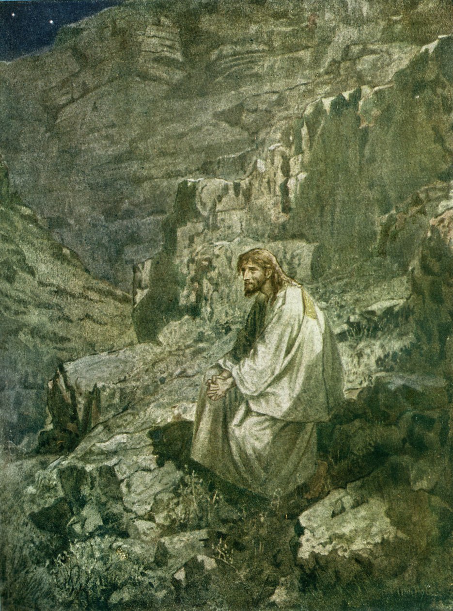 Jesu fristelse - Bibelen af William Brassey Hole
