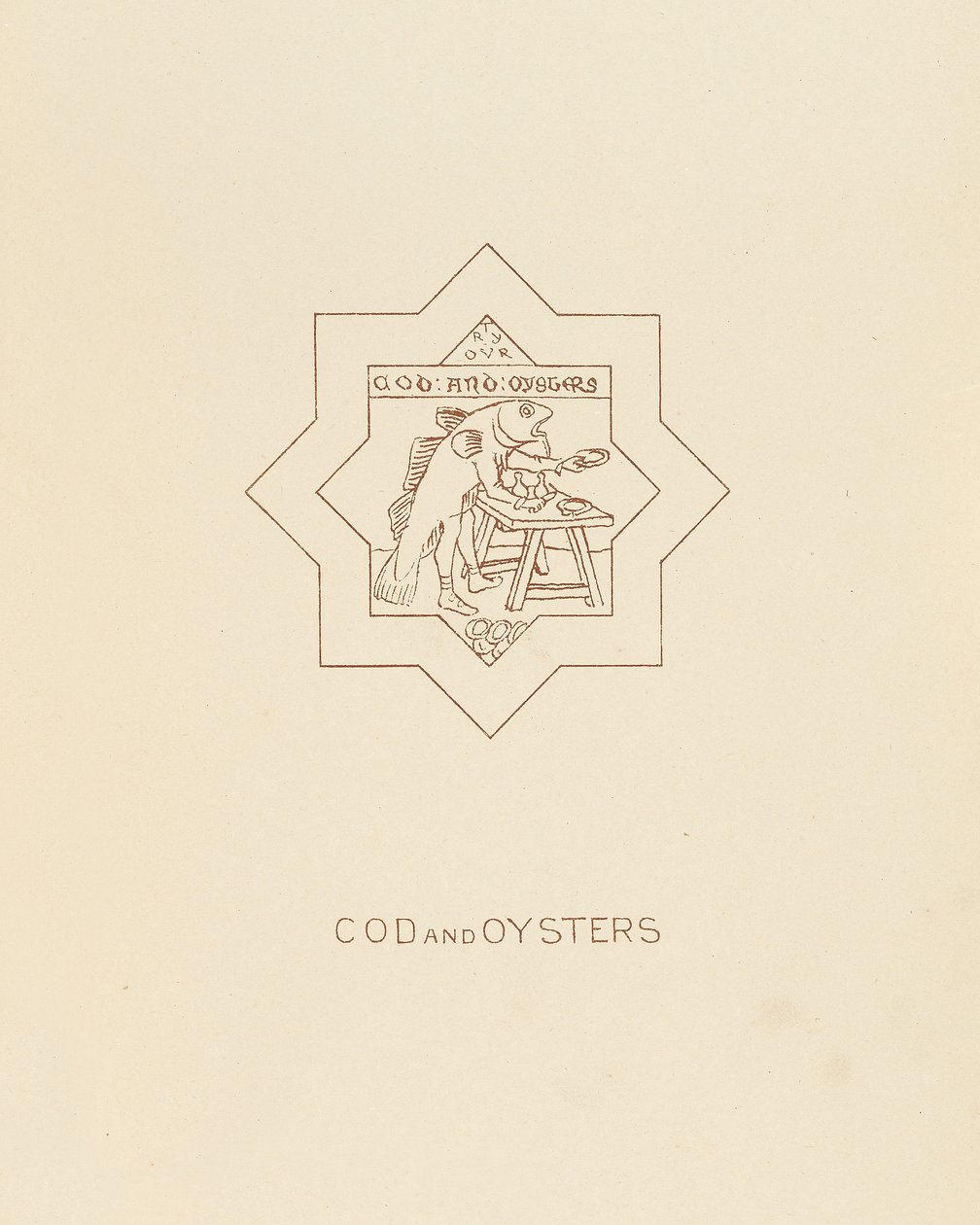 Torsk og østers, 1878 af William Burges