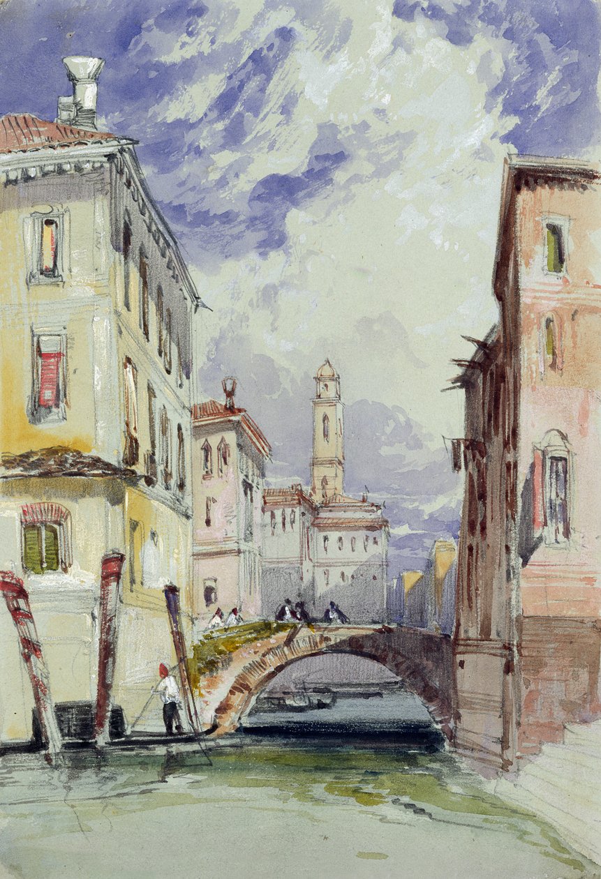 En sidekanal, Venedig, 1892 af William Callow