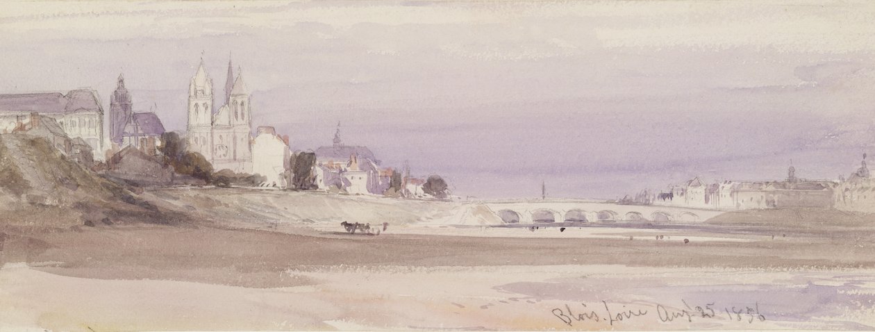 Blois ved Loire, 1856 af William Callow