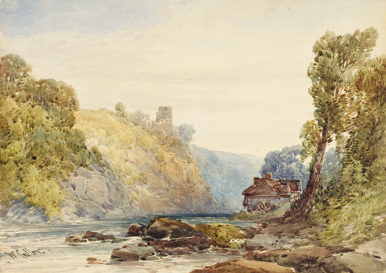 Undersøgelse af landskabet af William Callow