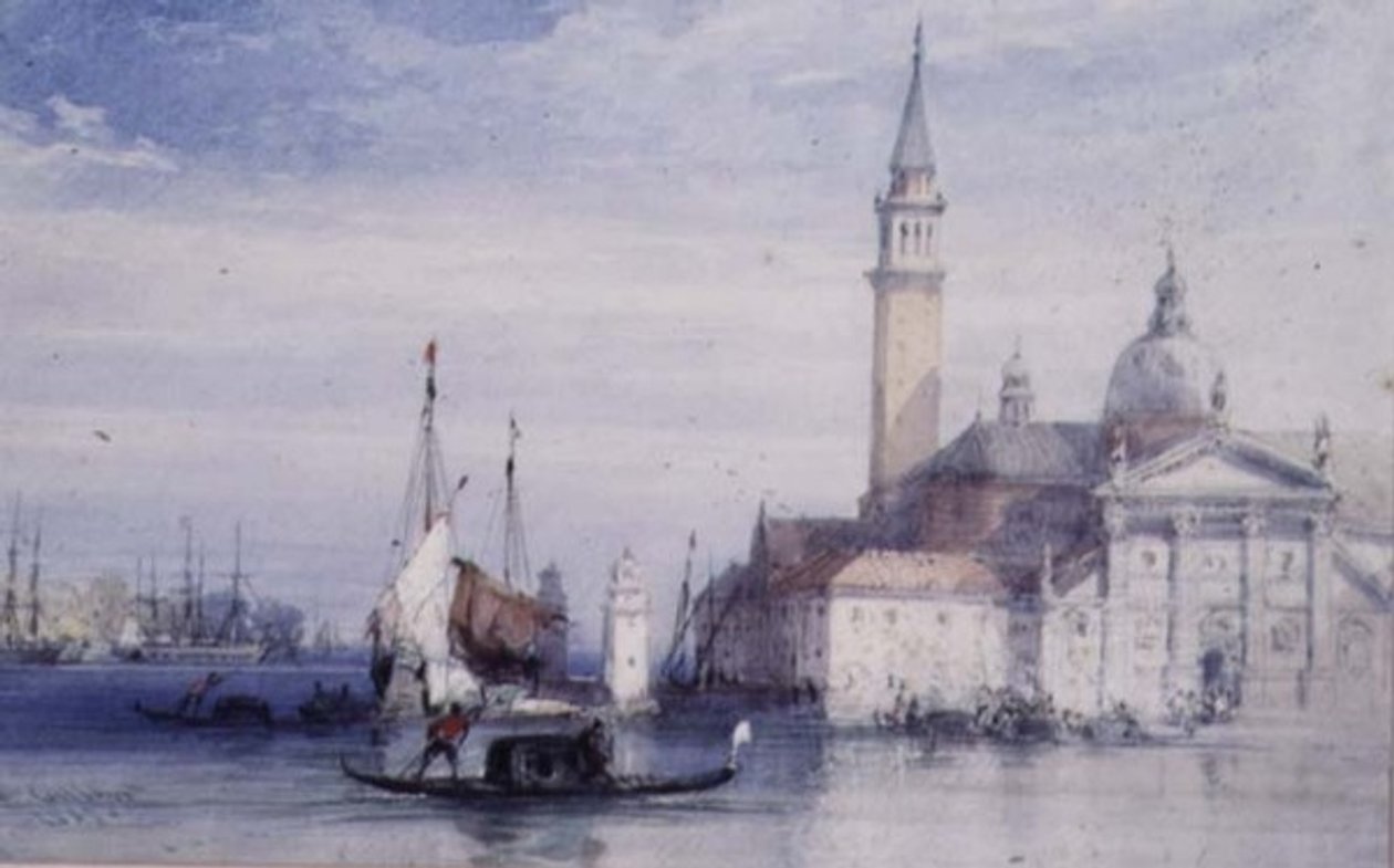 San Giorgio, Venedig, 1800-tallet af William Callow