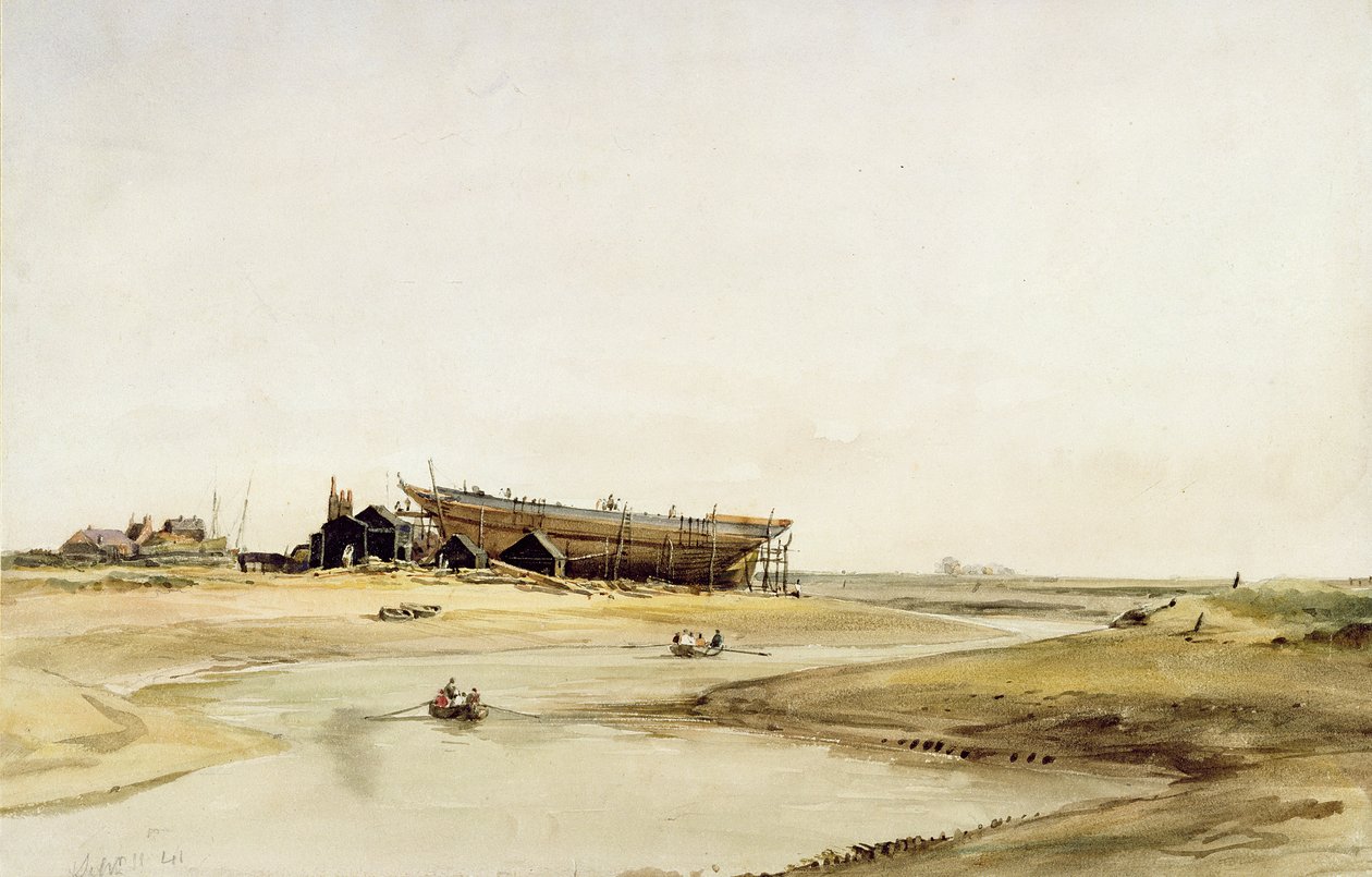 Skibsbygning af William Callow