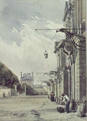 Rue de Rivoli, nær Tuilerierne, Paris af William Callow