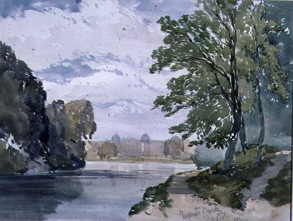 Udsigt i Regents Park, 1842 af William Callow