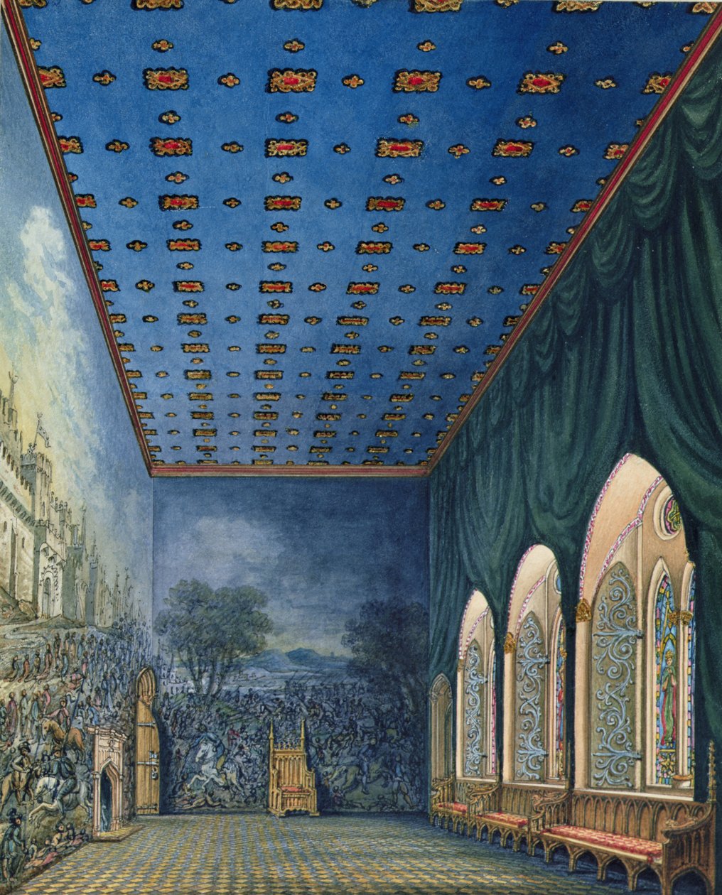 Imaginær udsigt over Painted Chamber, Palace of Westminster af William Capon