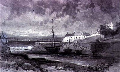Lynmouth af William Carter (fl.1836-76) af Charles William Carter