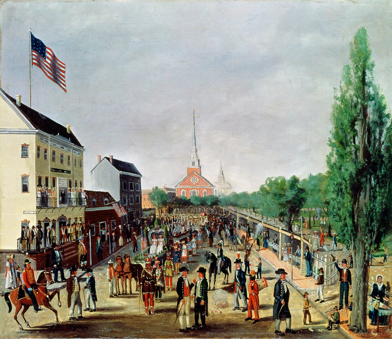Tammany Society fejrer den 4. juli, 1812, 1869 af William Chappel