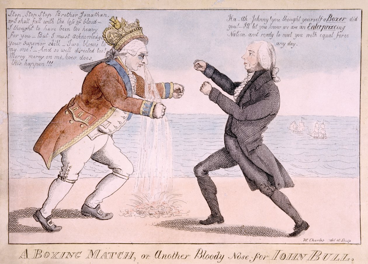En boksekamp eller endnu en blodig næse til John Bull af William Charles