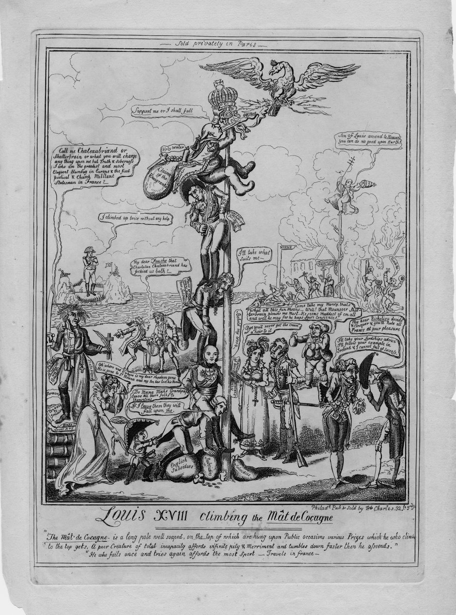 Ludvig XVIII bestiger Mat de Cocagne af William Charles