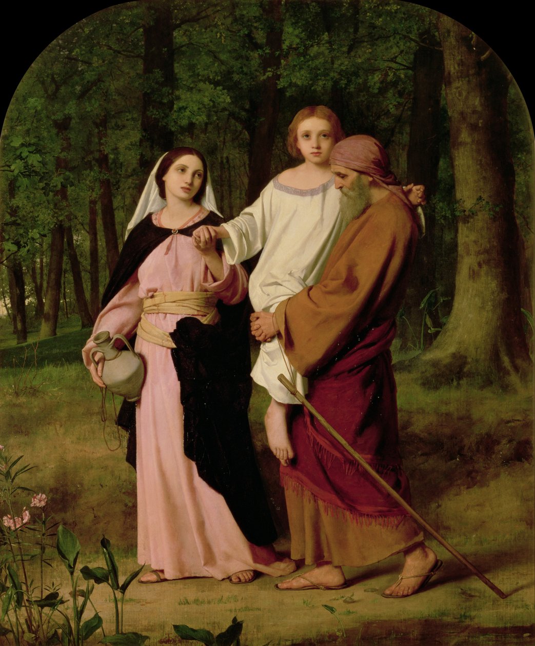Jesus vender tilbage til Nazareth med sine forældre af William Dobson