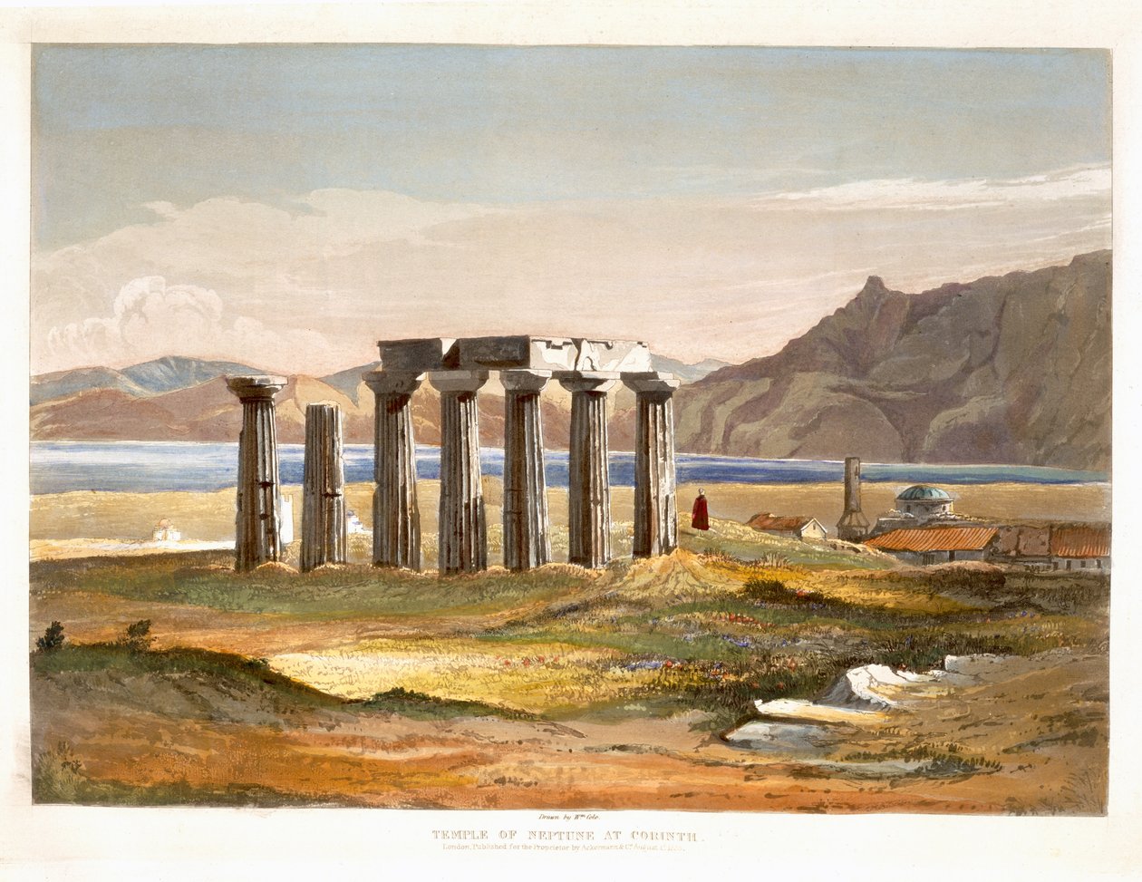 Neptuntemplet i Korinth, fra udvalgte udsigter over resterne af antikke monumenter i Grækenland, fra tegninger taget på stedet af William Cole, 1833 af William Cole
