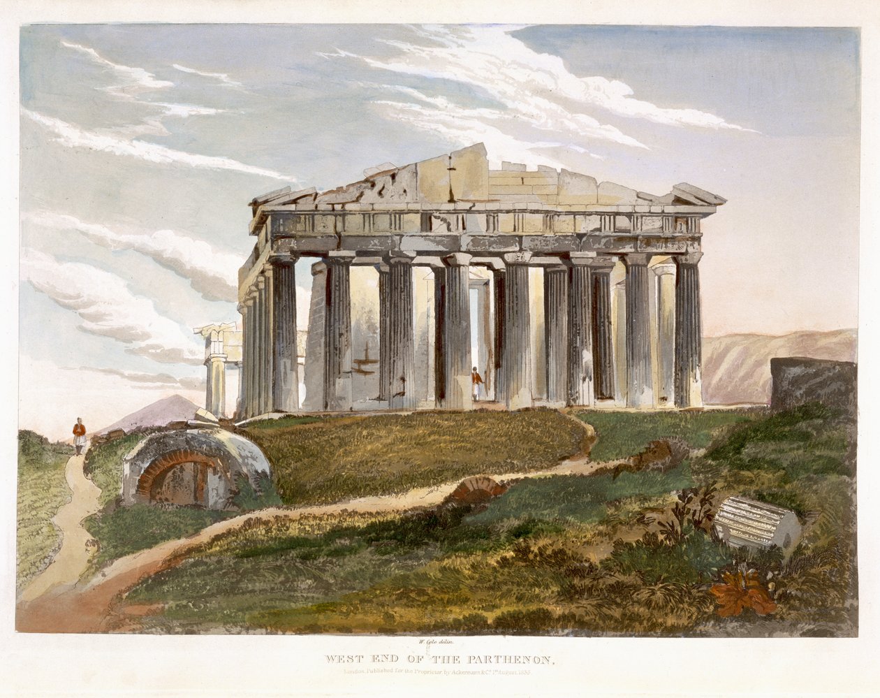 Den vestlige ende af Parthenon, fra 