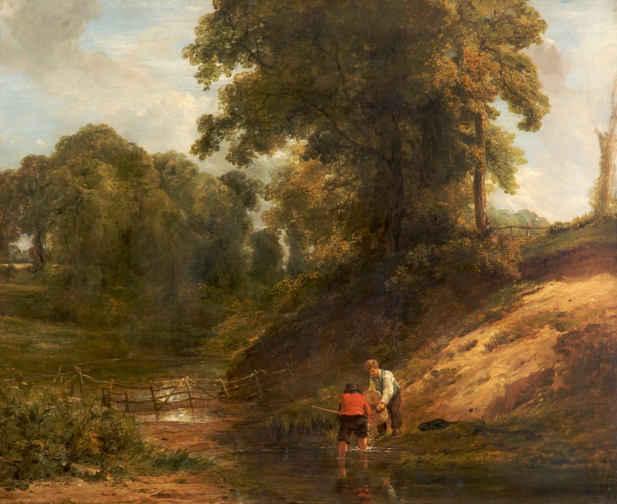 Drenge, der fisker, 1824 af William Collins