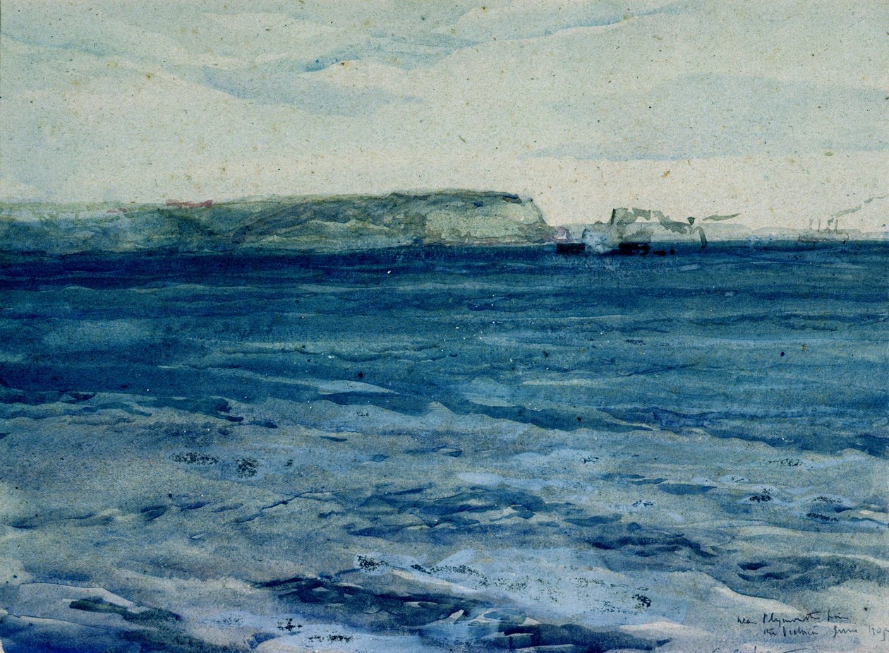 The Blue Waters of Plymouth, 19. (akvarel) af William Collins